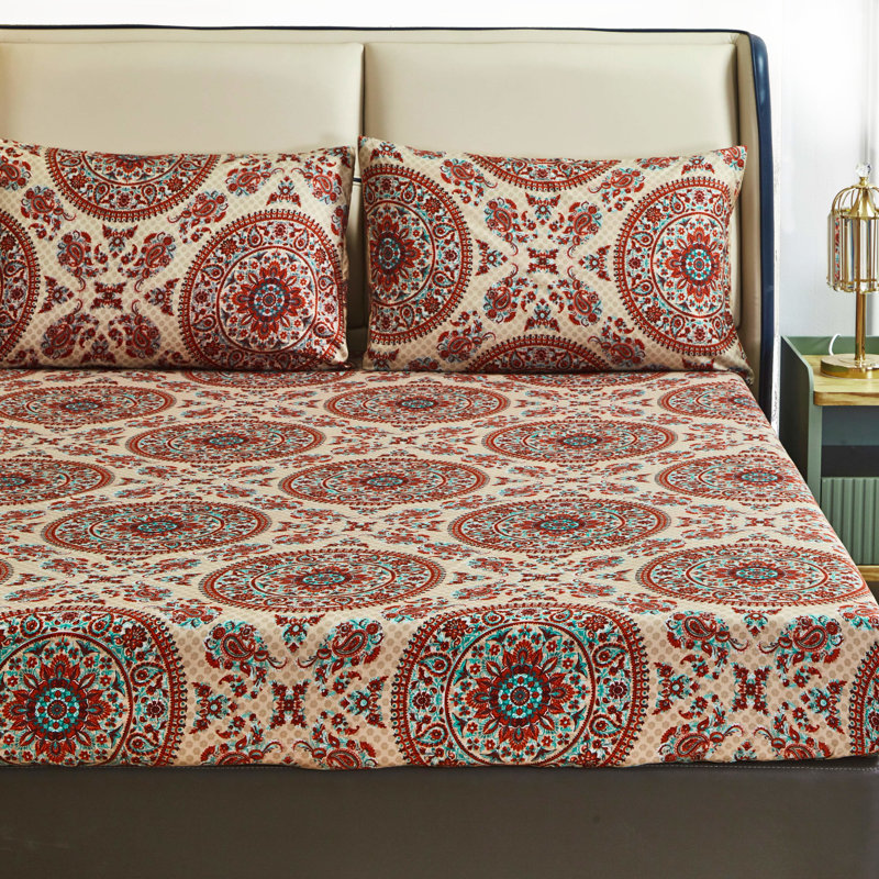 Sunshine Festival Microfiber Paisley Sheet Set, King