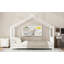 Lit plateforme simple en métal, blanc-93930481