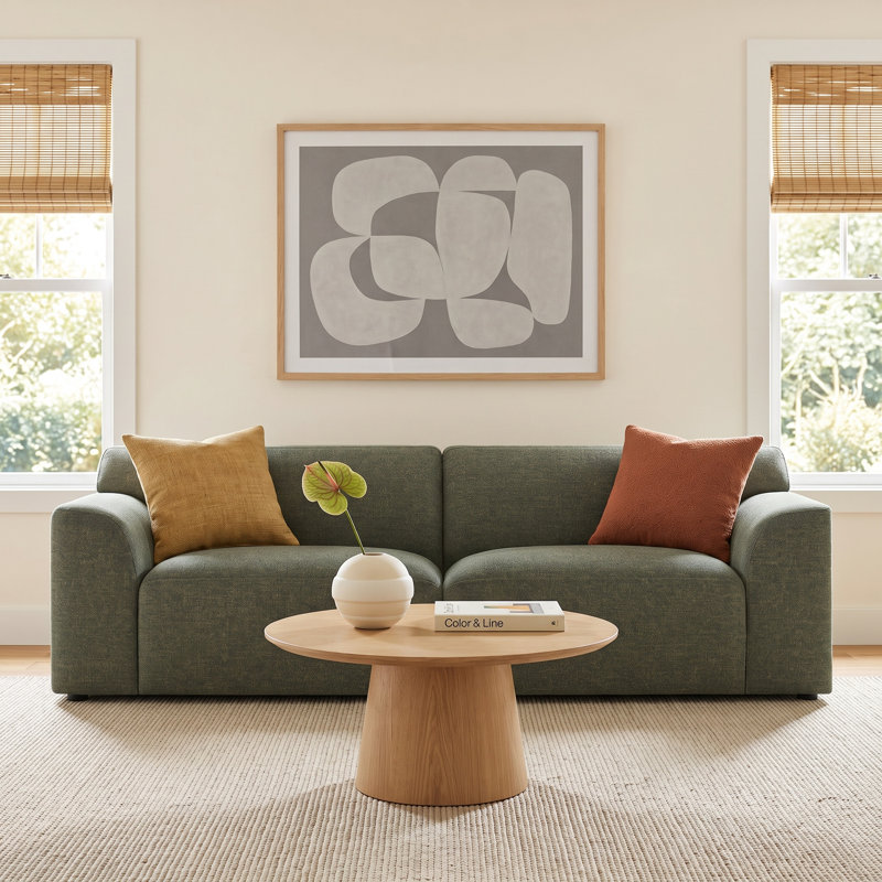 Morell 2-Piece 93" Upholstered Modular Sofa, Nathan Hemp Tweed