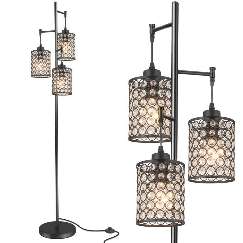 3-light Tree Floor Lamp Standing Light For Office Living Room