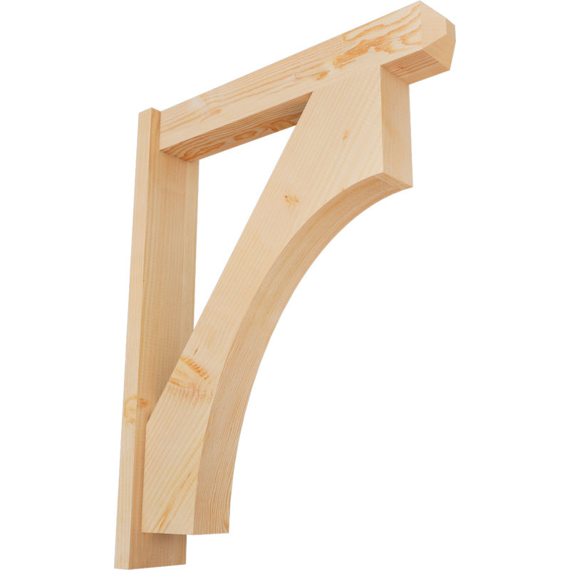 Persienne en bois rustique Westlake Craftsman, Sapin Douglas de 5 1/2 po (lisse), P 28 po x H 36 po