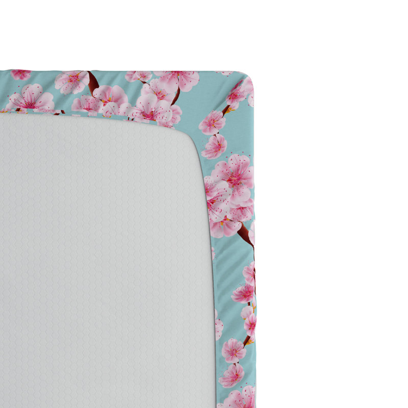 Microfiber Floral Fitted Sheet, Queen Fitted Sheet