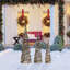 Set Of 3 Lighted Christmas Plastic Cone Tree With 75 Warm White LED Lights