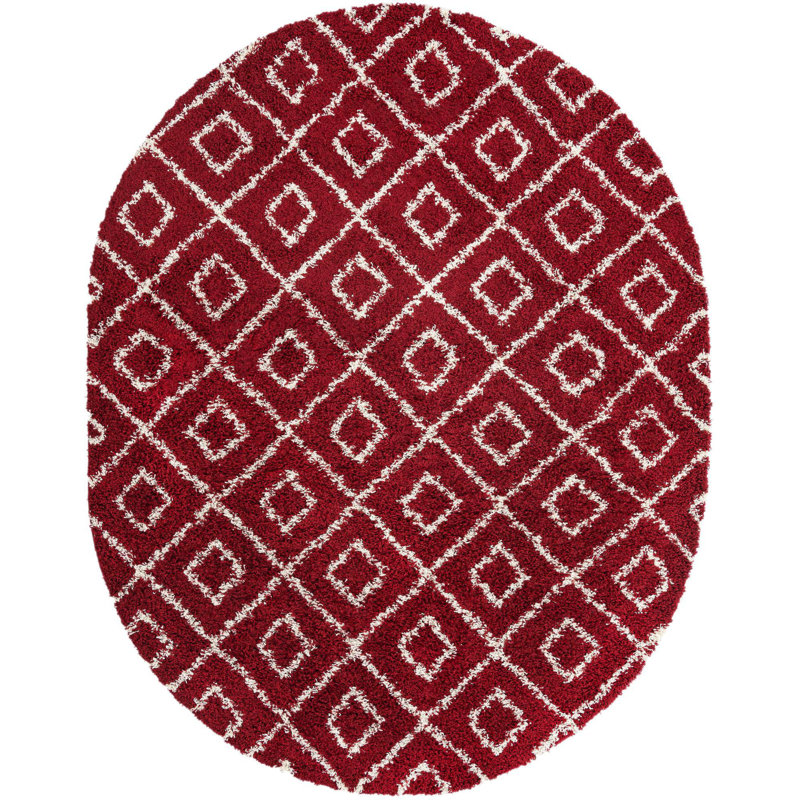 Assata Geometric Indoor Rug, Oval 7'10" x 10'