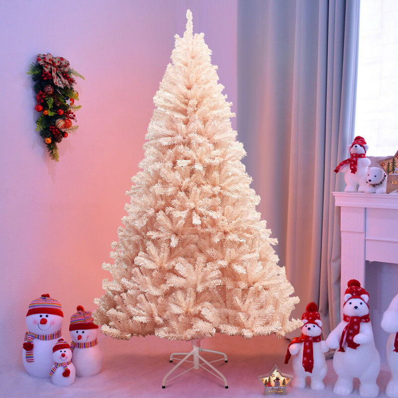 Arbre de Noël artificiel en sapin rose, 7'