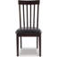 Chaise de salle à manger Hammis Rake Back, ensemble de 2, brun foncé