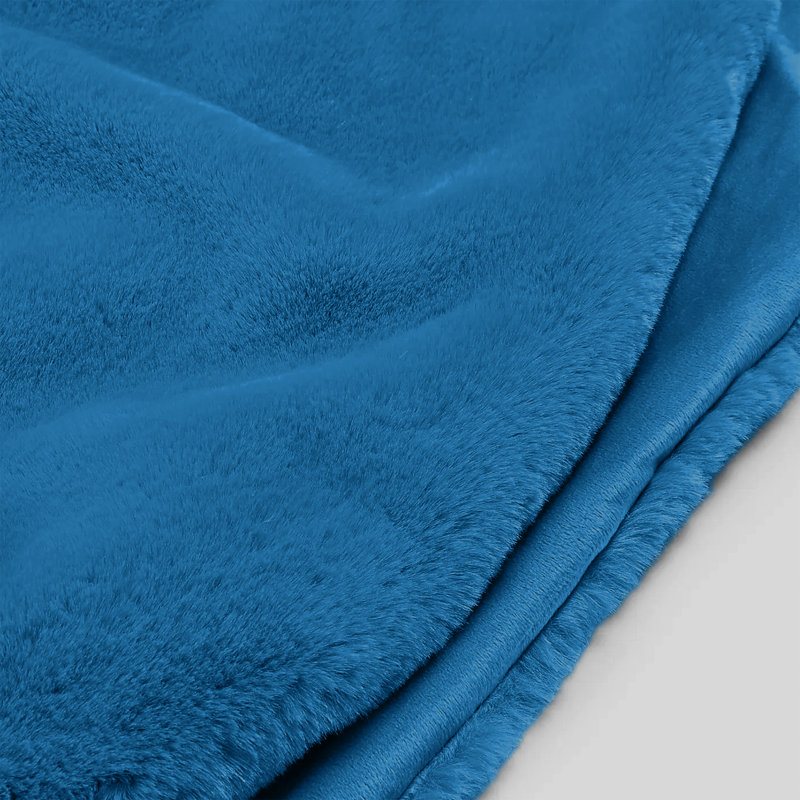 Francella Plush Cozy Mink faux Fleece Blanket/Throw, 200cm W x 240cm L, Teal