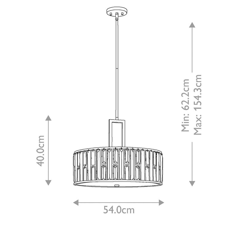Ernberg 3 - Light Crystal Chandelier, Silver