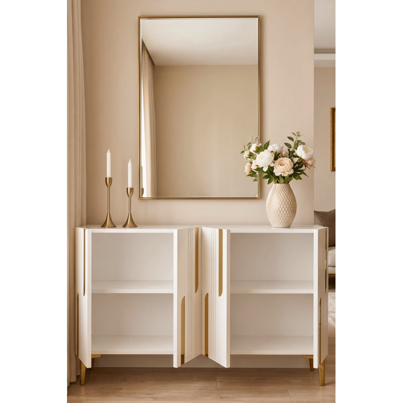 Console, White/Gold