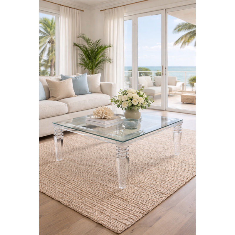 Table basse Venice, H 18 po x L 42 po x l 42 po