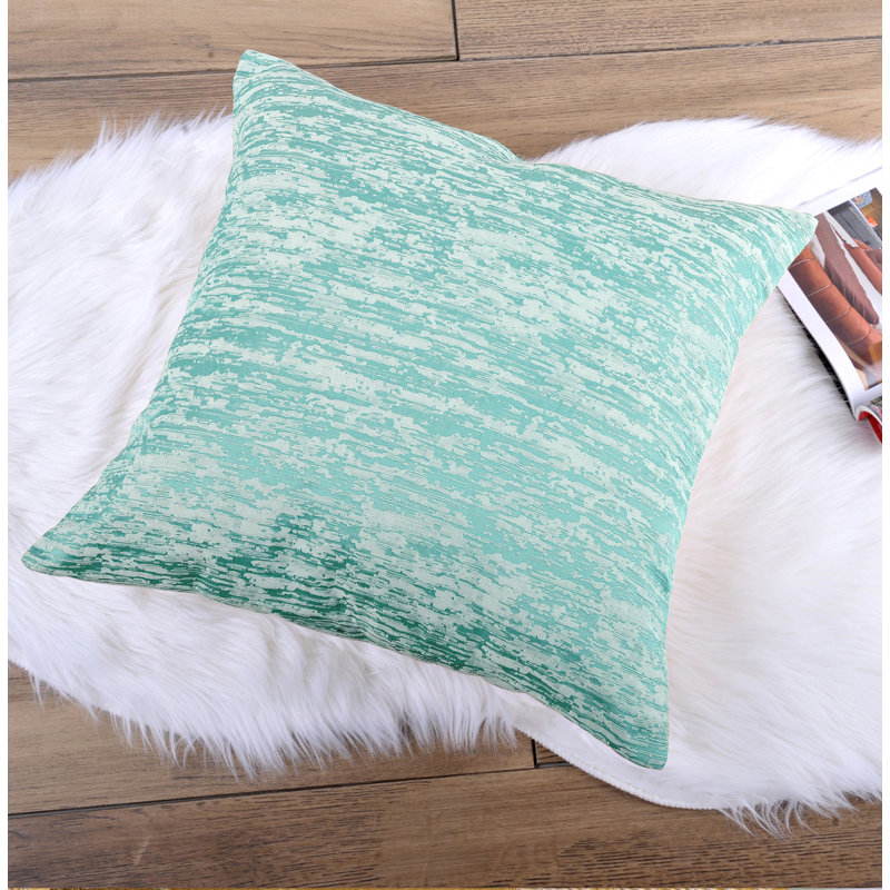 Abstract Ruffled Window Valance, Aruba Blue