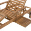 Batali 196cm Long Reclining Acacia Single Chaise with Cushions and Table