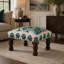 Tabouret rembourré brodé de style bohème, pouf décoratif pour salon et chambre-1196289084