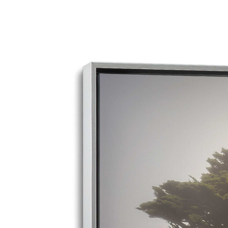 «L'arbre penché» par Martin Podt, reproduction d'art, H 13,5 po x l 19,5 po, Argent, Toile avec cadre
