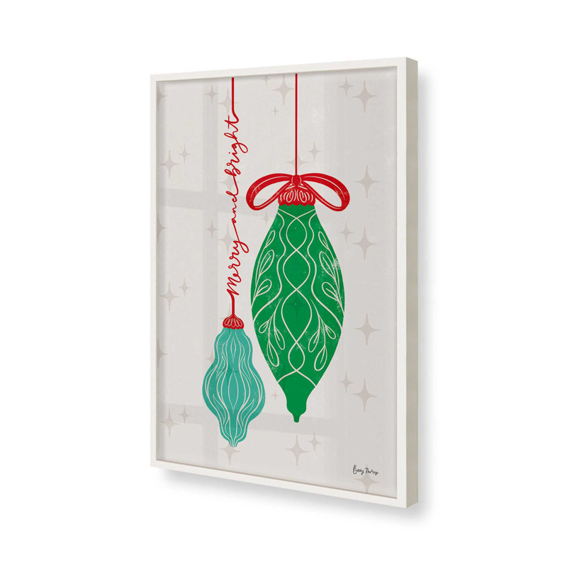 Elegant Holiday Ornaments IV, Cadre opaque blanc, H 11 po x l 9 po x P 1,25 po