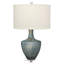 Boa Etched Glass Table Lamp, Indigo
