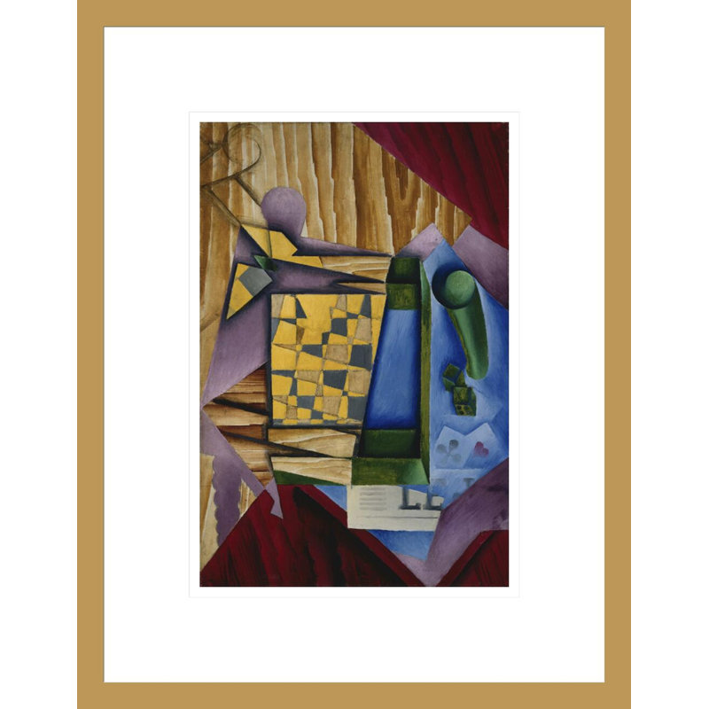 «Backgammon» par Juan Gris, impression giclée sur cadre, H 16,75 po x l 13,07 po