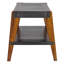 Banc Aniston KD, bronze métallique / noyer