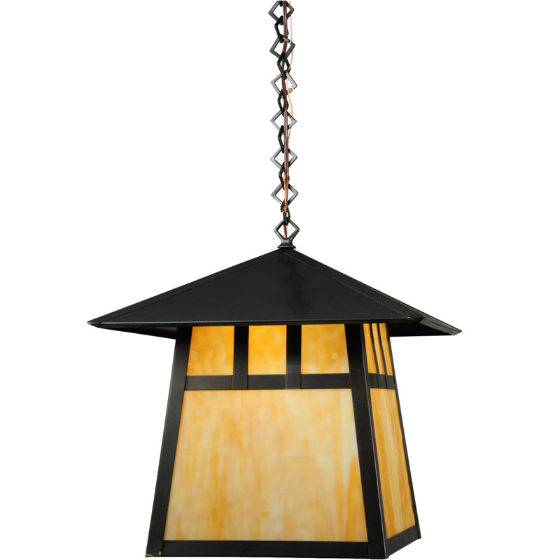 1 - Light Pendant, Craftsman Brown