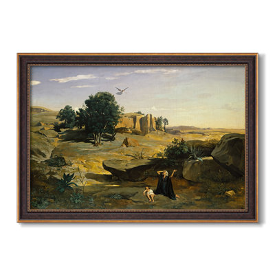 Hagar dans le désert (Hagar dans le désert), 1835 - Jean-Baptiste-Camille Corot - Toile encadrée sur mesure