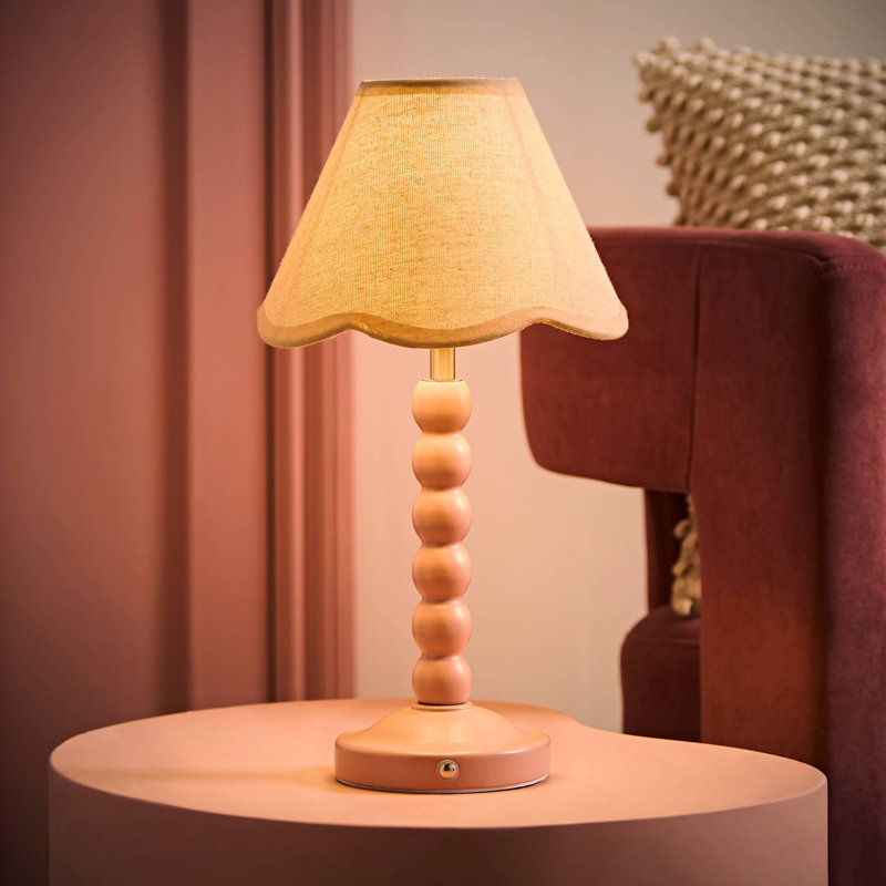 Wood Lamp, Rose Pink, Natural, Yes