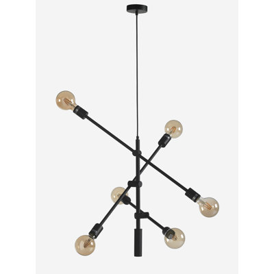 Deveraux 6 - Light Black Geometric Pendant