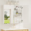 Armoire à pharmacie encastrée ou à fixation en surface biseautée sans cadre avec porte en miroir et tablettes réglables-988053127-988053134