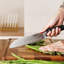 Ensemble de couteaux 3 pièces Hecef - acier allemand 5Cr15mov, bord adouci à la main à 15 °, poignées ergonomiques en paquet, boîte cadeau (Chef 8 po, Santoku 7 po, Paring 3,5 po)