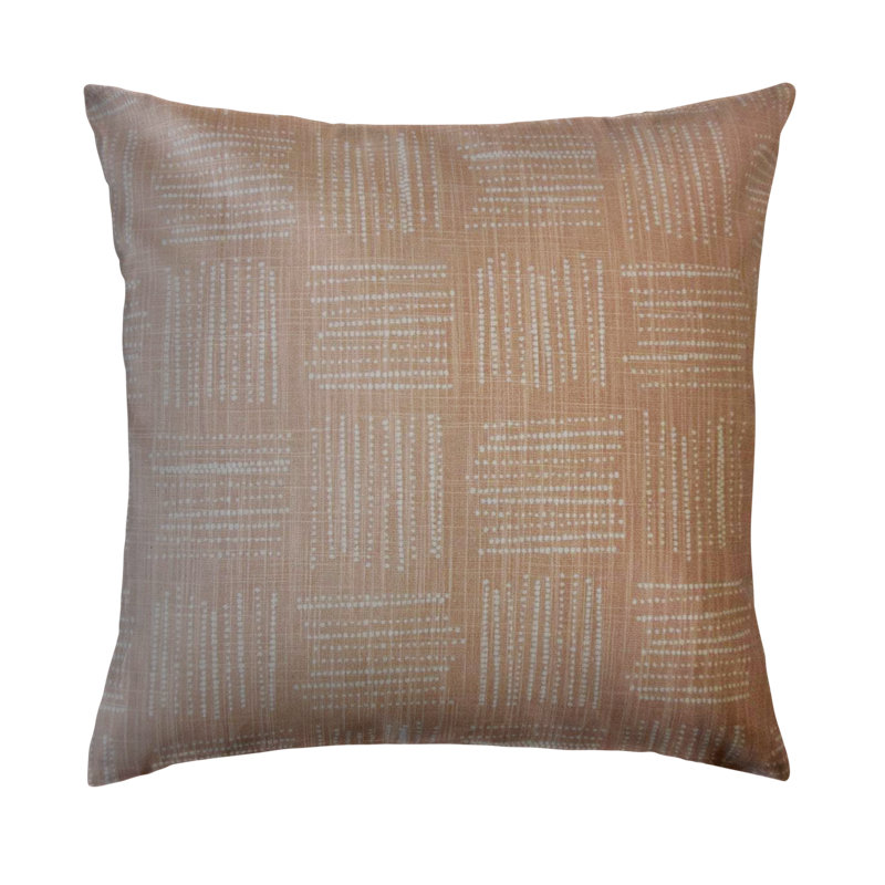 Coussin en coton Maceo, Rosé, 24 po x 24 po