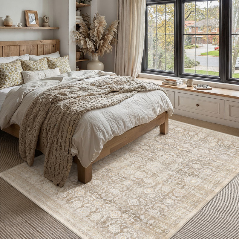 Tapis lavable Amber Vintage, Rectangle 6 pi x 9 pi