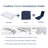 2PCS Set Outdoor Lounge Chair Cushion Replacement Patio Funiture Seat Cushion Chaise Lounge Cushion-Navy Blue-160605789