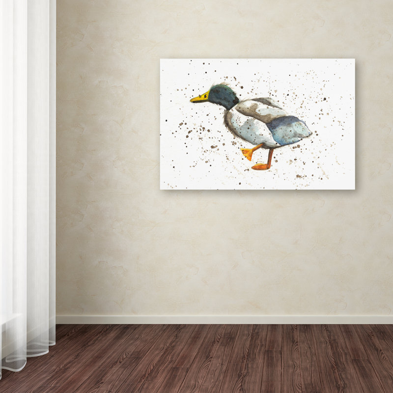 «Duck I» par Michelle Campbell, reproduction sur toile tendue, 16 po x 24 po