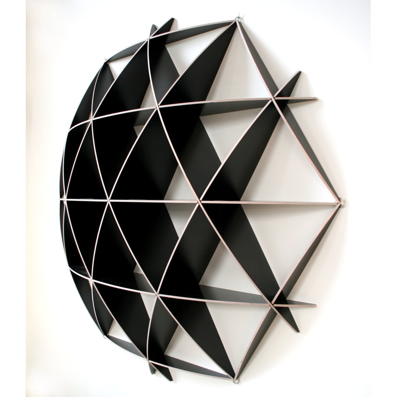 4 Piece Cube Shelf, Black, 132cm H x 132cm W x 30cm D