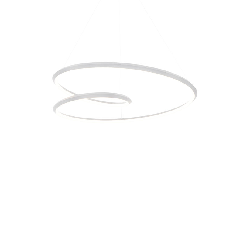 Ampersand 1 - Light LED Pendant, 129.63" H x 31.5" W x 31.5" D, White