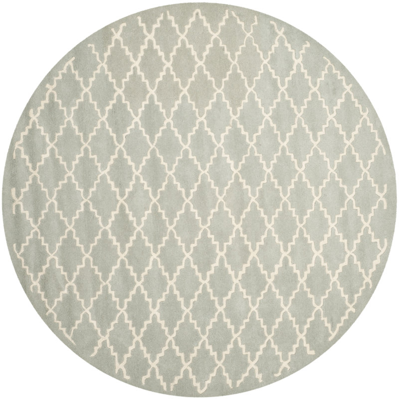 Tapis en laine touffeté à la main Carolene, Rond 7 pi