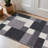 Akieba Geometric Tufted Gray/Black/Ivory Non-Slip Rubberback Area Rug-1489564598