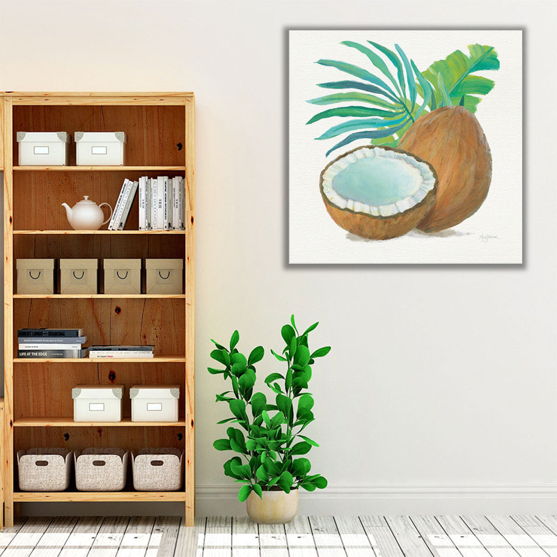 Cocotier III - reproduction d'art sur toile, H 12 po x l 12 po