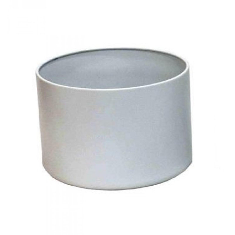 Pot à fleurs en métal blanc, H 2 po x l 10,5 po x P 9 po