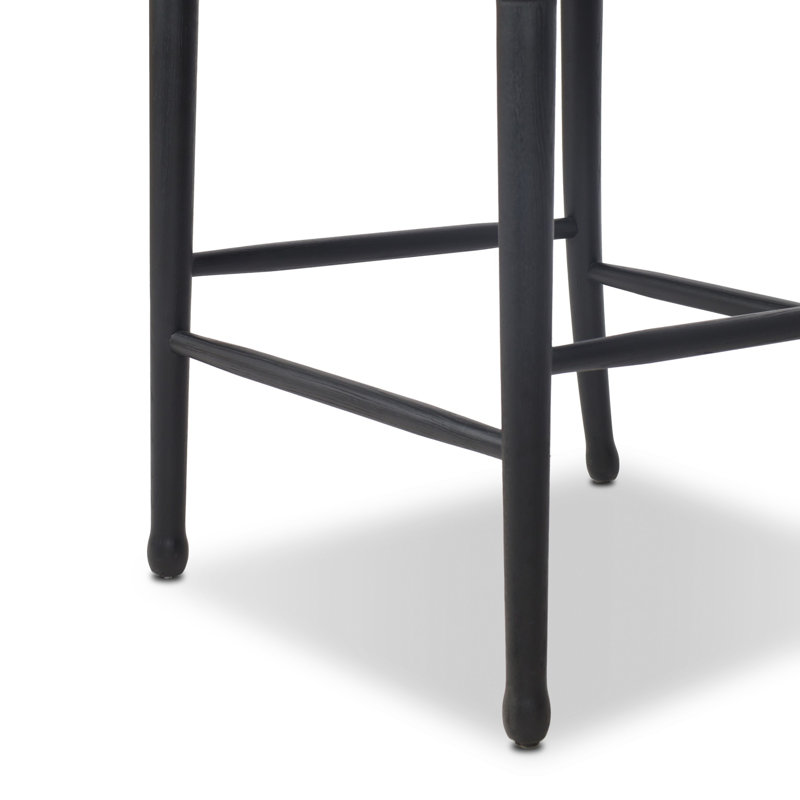 Fayth Bar Stool, Counter Stool (25.5" Seat Height), Stained Black Ash
