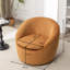 Fauteuil demi-tonneau en tissu moderne avec fonction pivotante à 360 °, idéal pour une détente confortable dans tout espace de vie-319395404