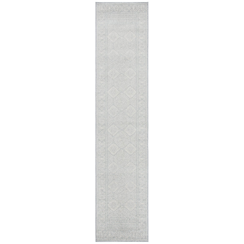 Tapis gris clair / ivoire Lorenco, Rectangle 2 pi x 5 pi