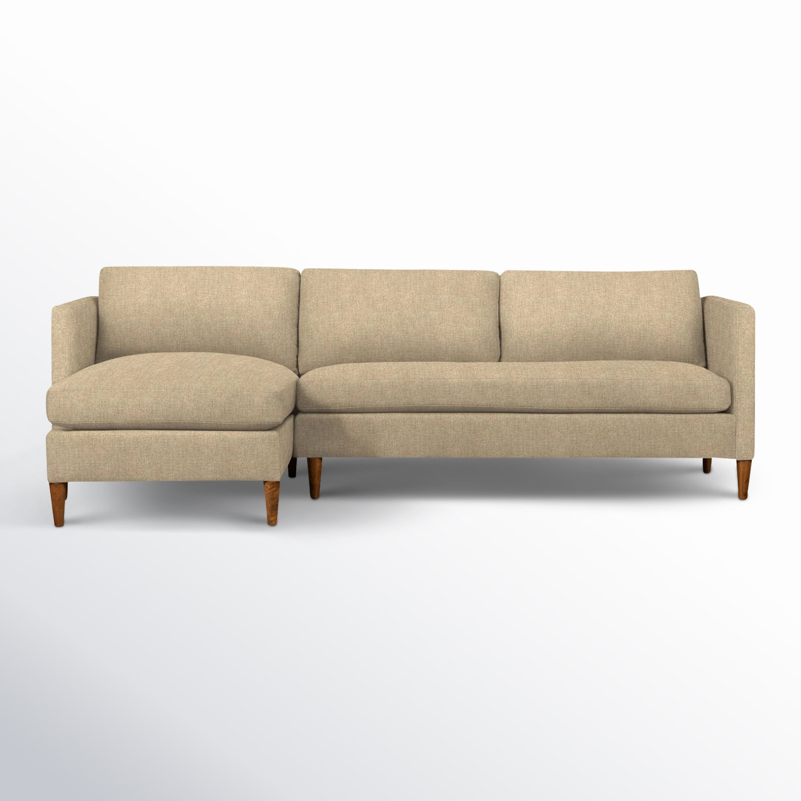 Clifford Chaise Sectional, Turbo Wheat Basketweave, Left Hand Facing