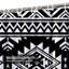 Rideau de douche tribal abstrait aztèque noir avec 12 crochets Tribal-486926754