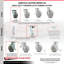4 Inch Thermoplastic Rubber Caster Set with Roller Bearing 2 Swivel Lock 2 Brake|SCC-30CS420-TPRRF-BSL-2-TLB-2