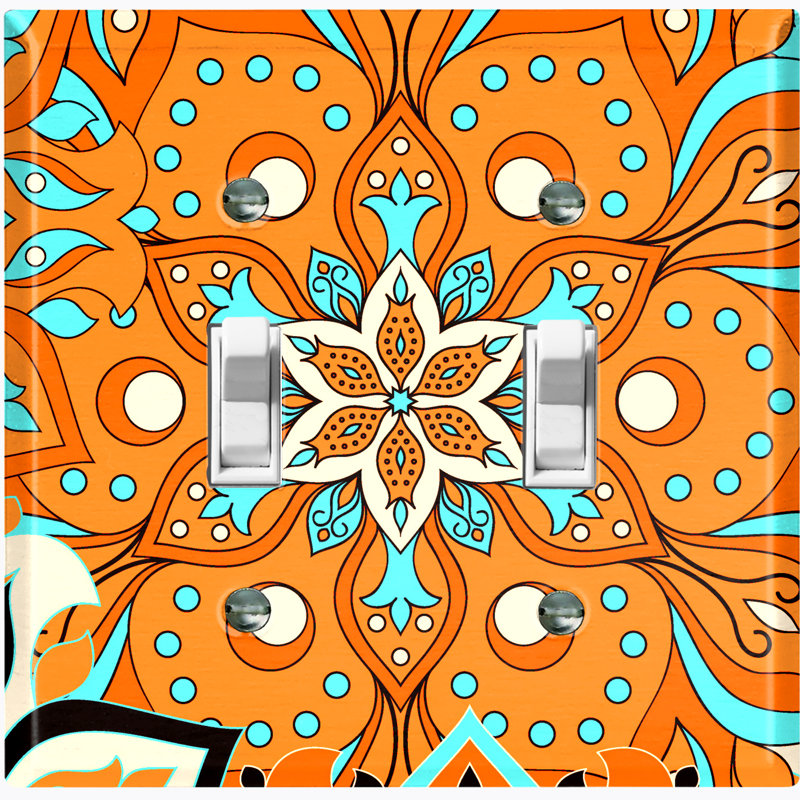 Interrupteur à bascule 2 bandes, Bleu/orange