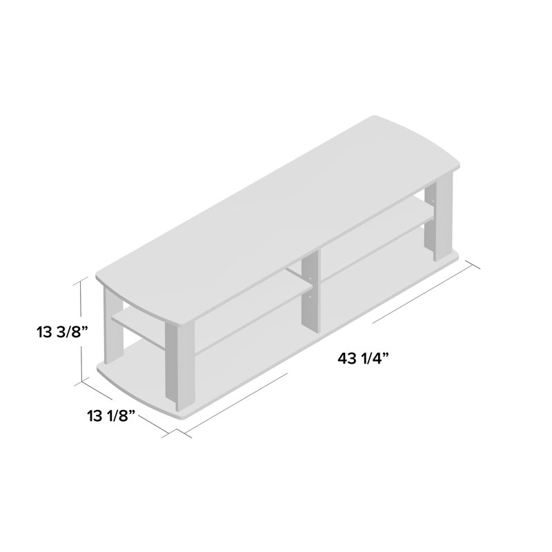 Acquaviva Unfinished TV Stand for TVs up to 49", Black