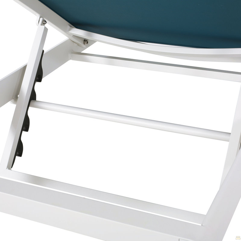 Chaise Lounge, Blue, White