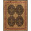 Floral Area Rug in Black/Rust