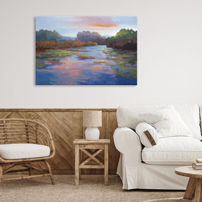 Paix et sérénité, toile de paysage, design par Vicki McMurry, H 24 po x l 36 po