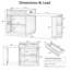 Îlot de cuisine cannelé avec table extensible pour 4 à 6 personnes K&K-133017122-133017123